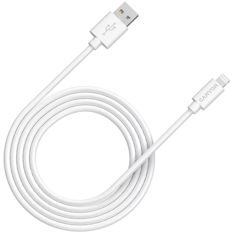 CANYON MFI-12 USB-A uz Lightning kabelis 2m Balts