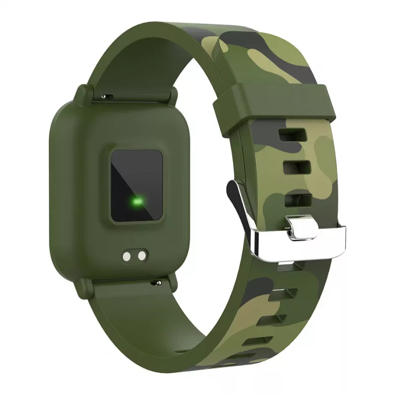 CANYON My Dino KW-33 Teenager Smart Watch, 1.3 collu IPS pilna skārienekrāna, zaļš plastmasas korpuss, IP68 ūdensizturīgs, BT 5.0