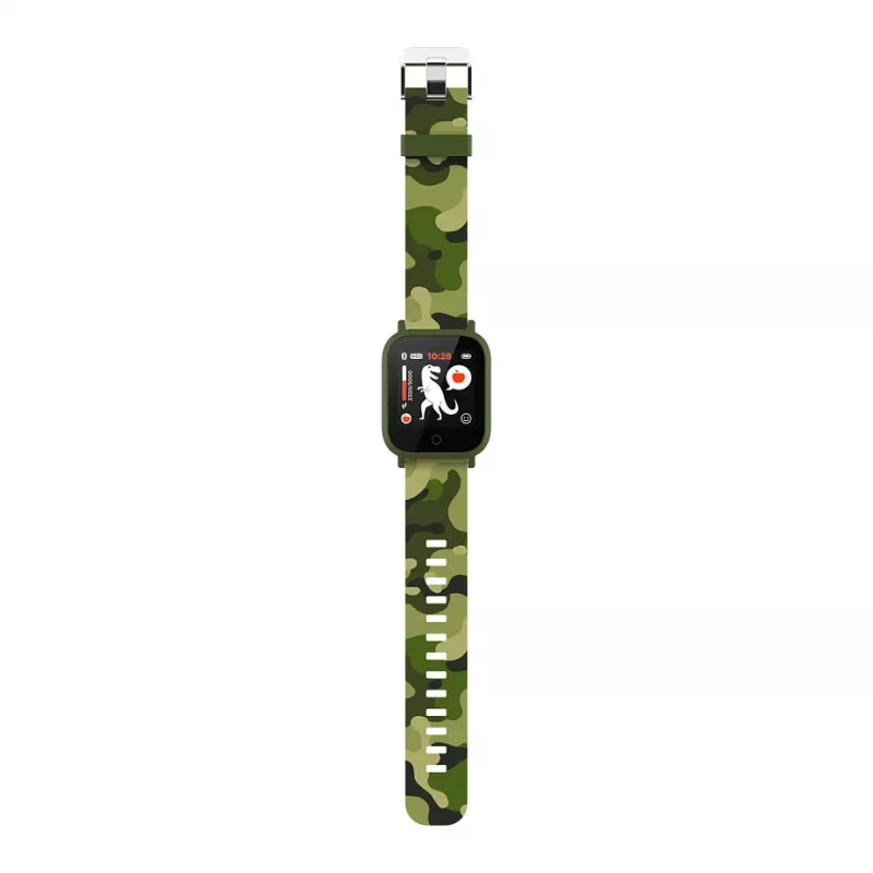 CANYON My Dino KW-33 Teenager Smart Watch, 1.3 collu IPS pilna skārienekrāna, zaļš plastmasas korpuss, IP68 ūdensizturīgs, BT 5.0