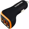 Canyon Universal 3xUSB Auto Adapter Ieeja 12V-24V Izeja DC Melns