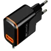 Canyon sienas lādētājs ar USB Type-C kabeli, 2.1A, melns