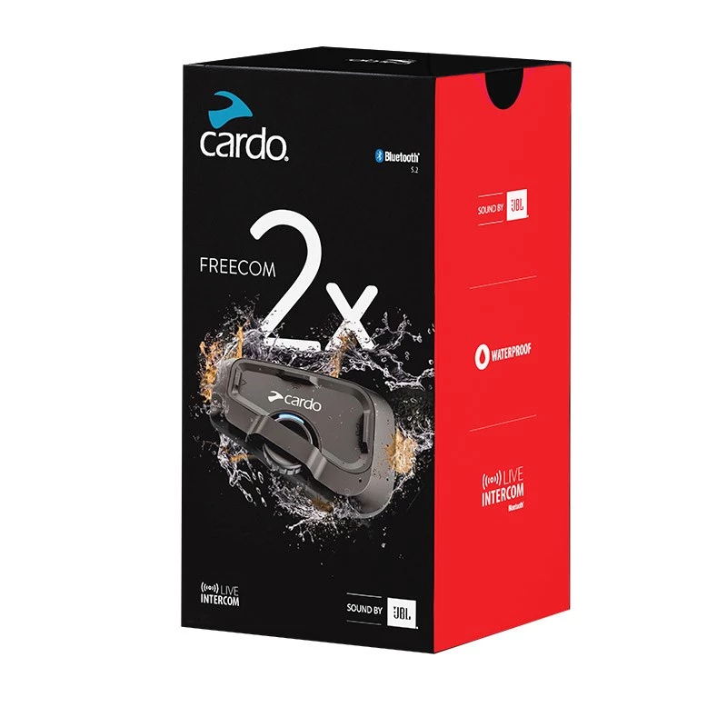 Cardo FRC2X003 motocikla intercoms 2 kanāli 800 m Melns