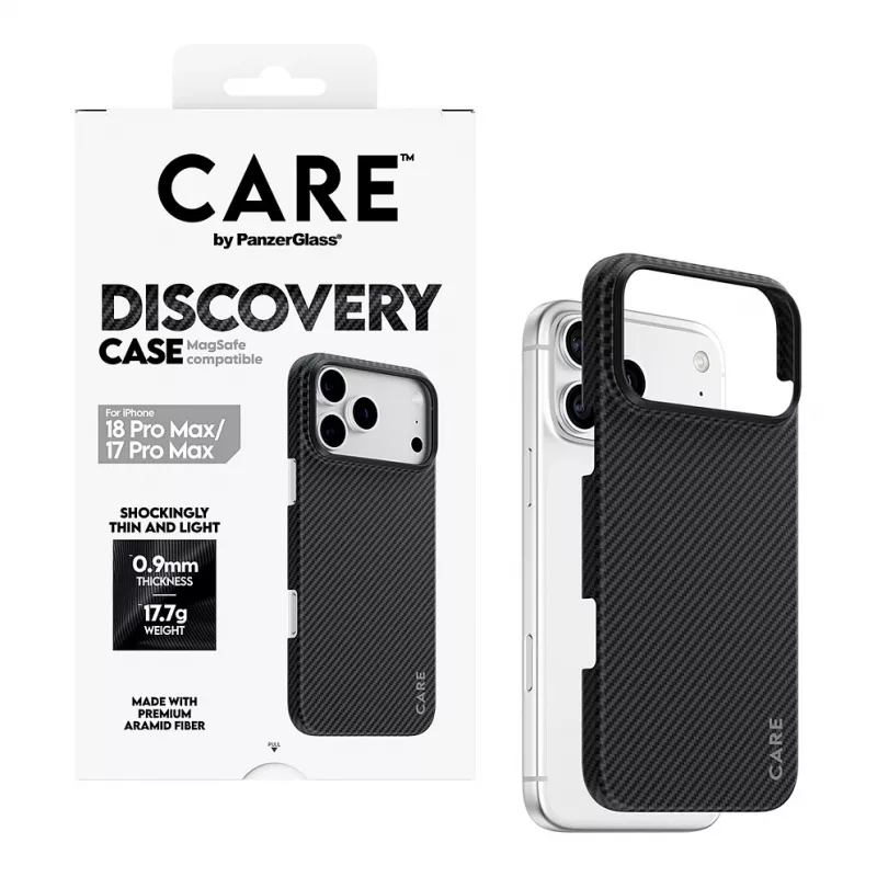 CARE by PanzerGlass Discovery vāciņš ar MagSafe iPhone 17 Pro Max - caurspīdīgs