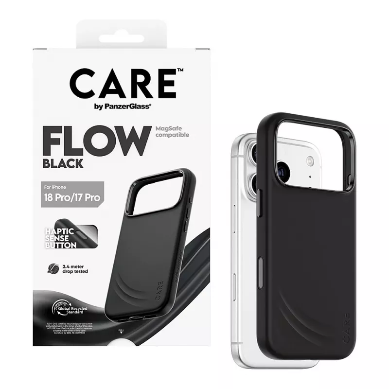 CARE by PanzerGlass Flow apvalks melns ar MagSafe iPhone 17 Pro