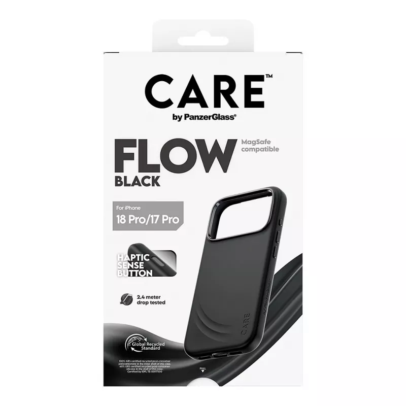 CARE by PanzerGlass Flow apvalks melns ar MagSafe iPhone 17 Pro