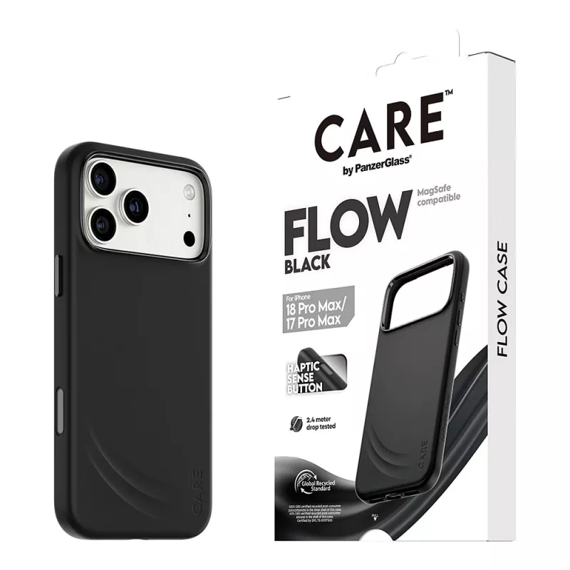 CARE by PanzerGlass Flow apvalks iPhone 17 Pro Max melns MagSafe (CR81975)