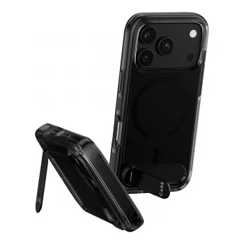 CARE by PanzerGlass Kickstand vāciņš Smokey Black MagSafe iPhone 17 Pro