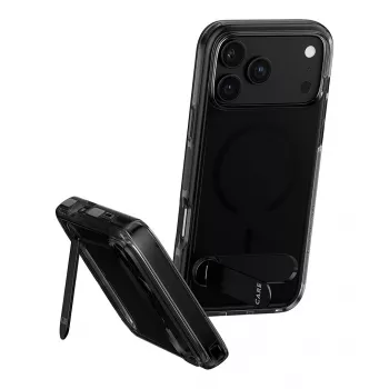 CARE by PanzerGlass Kickstand vāciņš Smokey ar melnu MagSafe iPhone 17 Pro Max