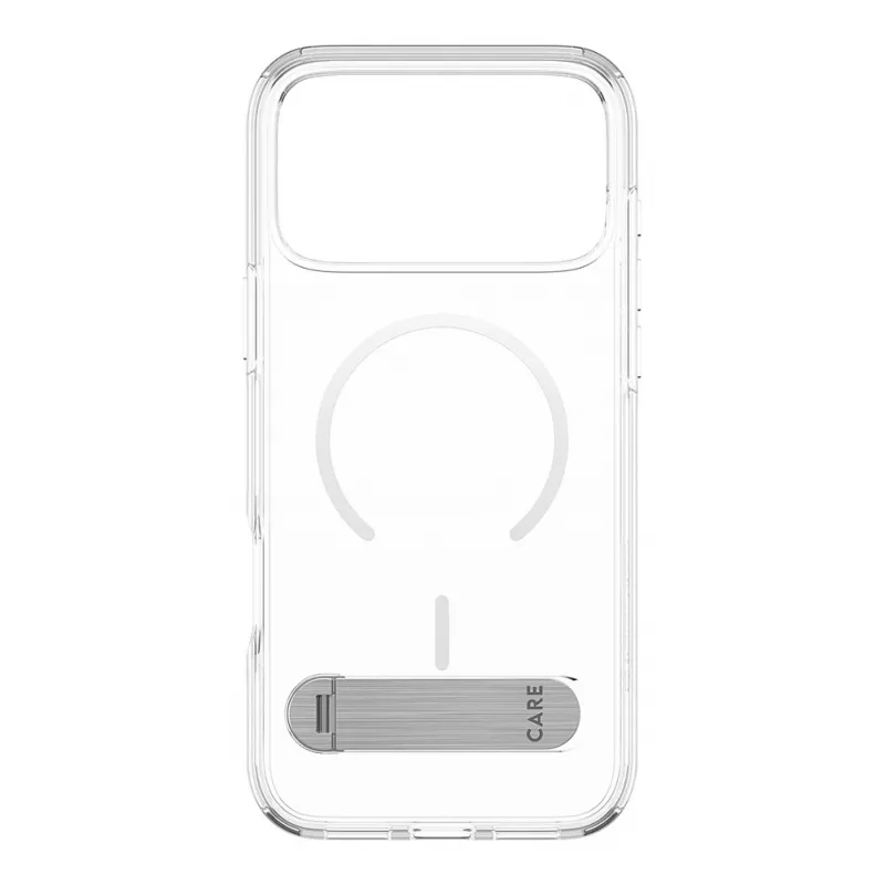 CARE by PanzerGlass Kickstand vāciņš caurspīdīgs ar baltu MagSafe iPhone 17 Pro Max