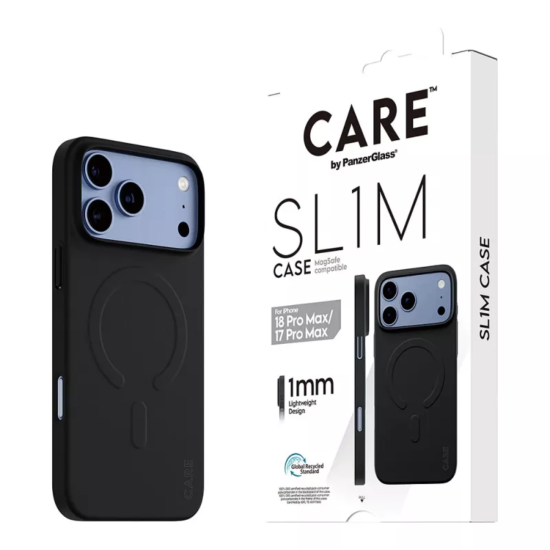 CARE by PanzerGlass SL1M apvalks melns ar MagSafe iPhone 17 Pro Max