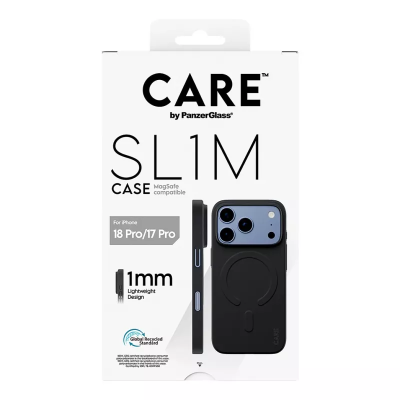 CARE by PanzerGlass SL1M apvalks ar MagSafe iPhone 17 Pro - melns
