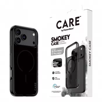 CARE by PanzerGlass Smokey vāciņš ar melnu MagSafe iPhone 17 Pro Max