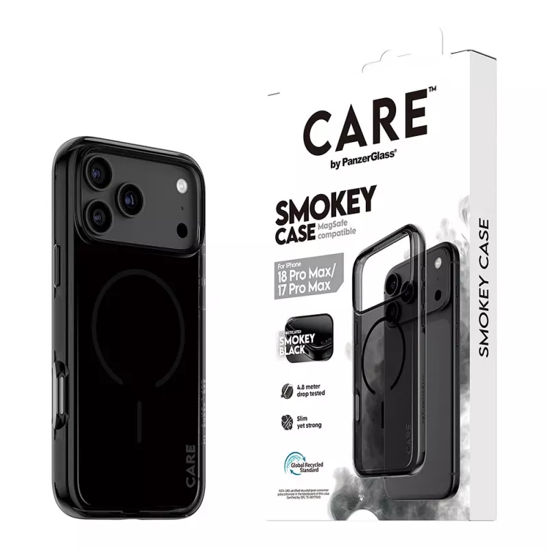 CARE by PanzerGlass Smokey vāciņš ar melnu MagSafe iPhone 17 Pro Max