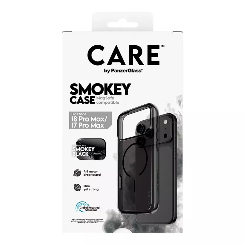 CARE by PanzerGlass Smokey vāciņš ar melnu MagSafe iPhone 17 Pro Max