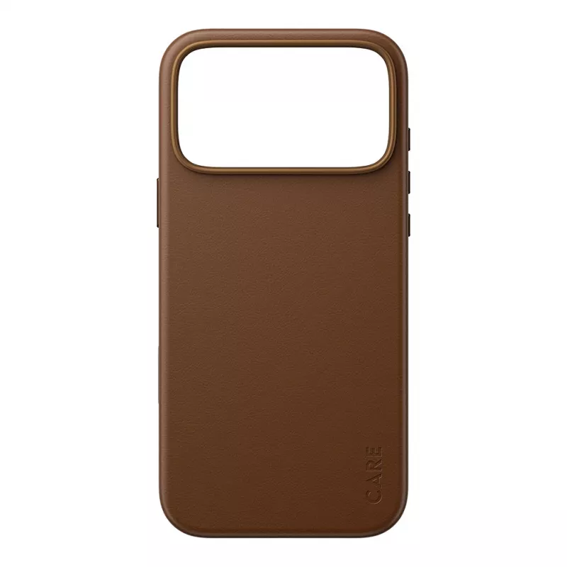 CARE by PanzerGlass Solo vegānas ādas apvalks brūns ar MagSafe iPhone 17 Pro Max