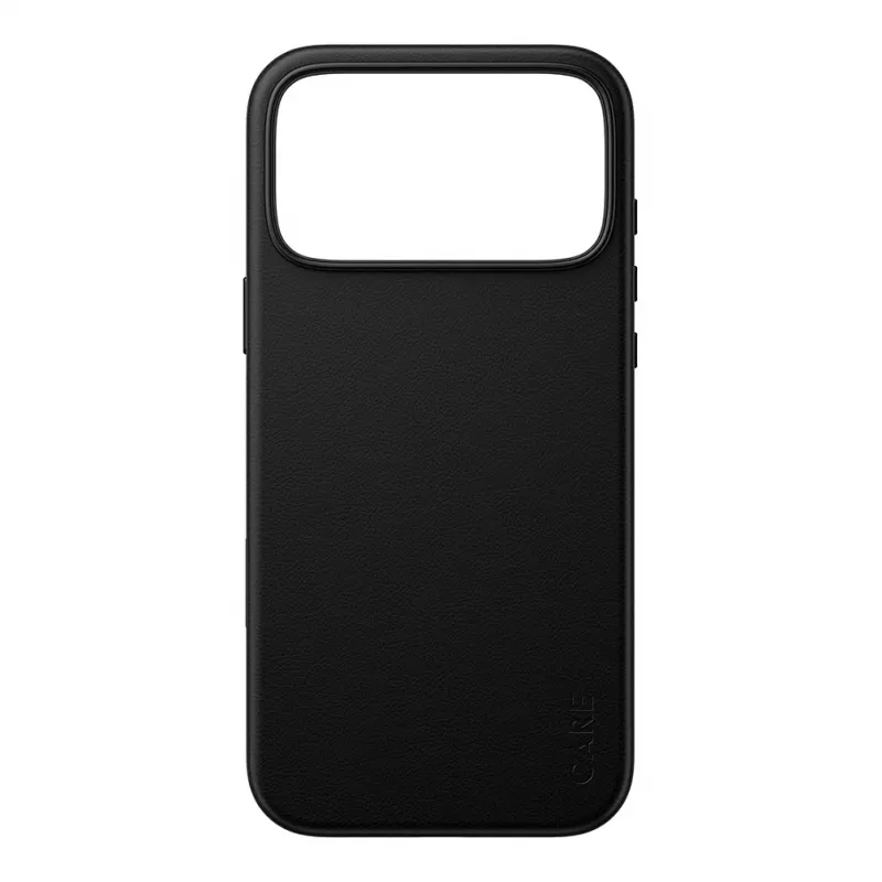 CARE by PanzerGlass Solo vegānas ādas apvalks ar MagSafe iPhone 17 Pro Max - melns