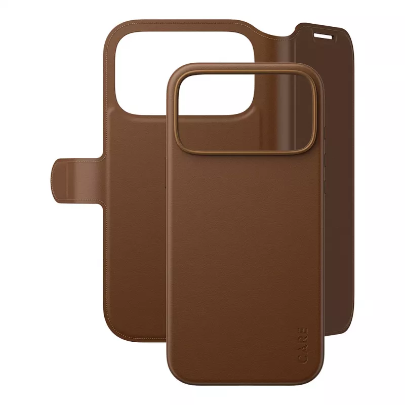CARE by PanzerGlass Tango 2-in-1 maciņa futrālis brūnā krāsā ar MagSafe iPhone 17 Pro Max