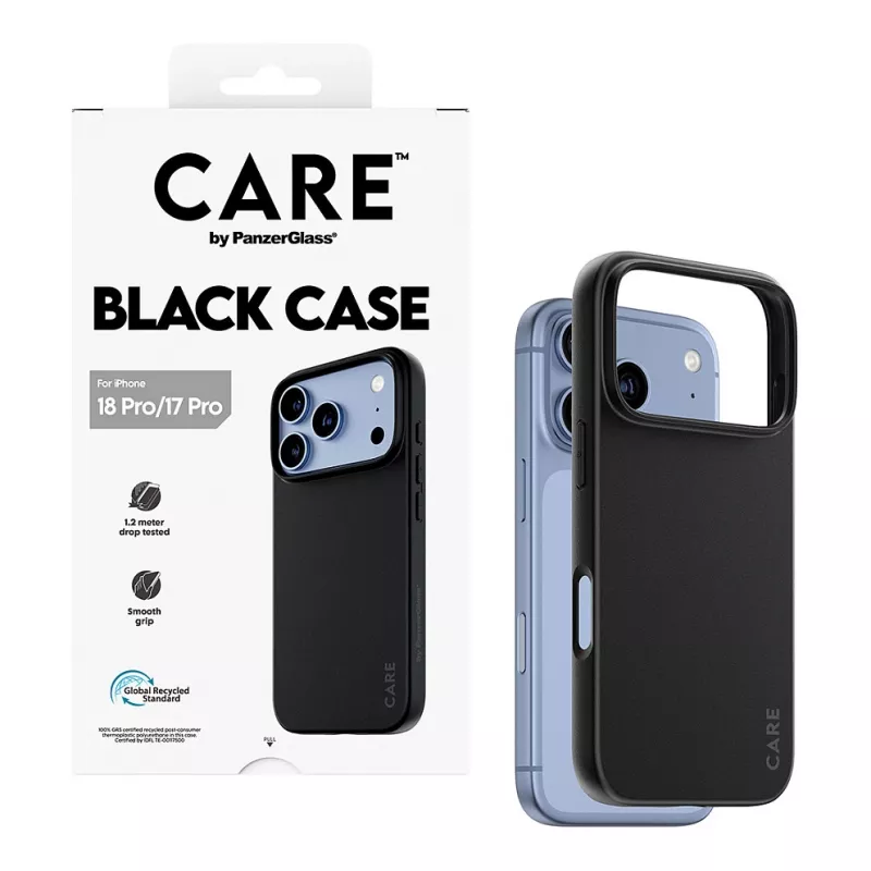 CARE by PanzerGlass TPU apvalks melns iPhone 17 Pro