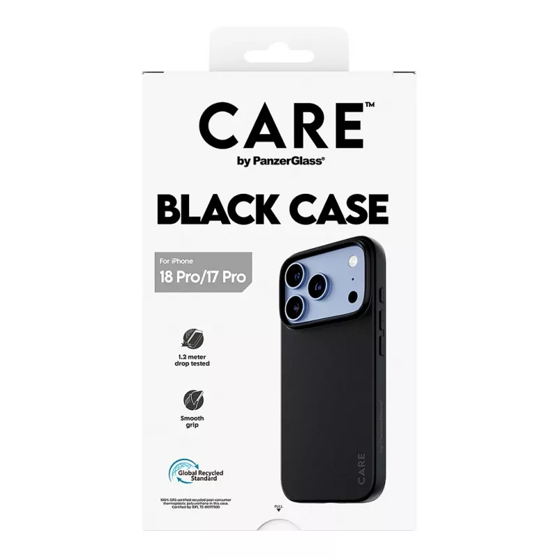 CARE by PanzerGlass TPU apvalks melns iPhone 17 Pro