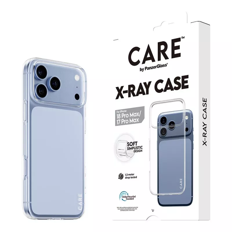 CARE by PanzerGlass X-Ray vāciņš iPhone 17 Pro Max - caurspīdīgs