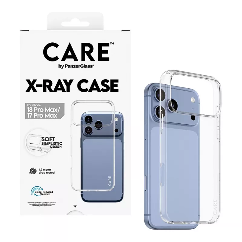 CARE by PanzerGlass X-Ray vāciņš iPhone 17 Pro Max - caurspīdīgs