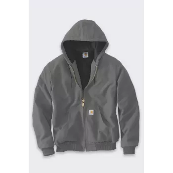 Carhartt Iconic Jacket J140 Firm Duck Active - Vīriešu stepēta flaneļa oderēta darba jaka, ūdens atgrūdoša, Original Fit