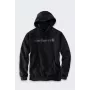 Carhartt Marquette Logo kapuces sporta krekls - Melns/Pelēks - L izmērs