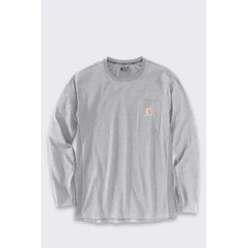 Carhartt vīriešu vidēja svara krekliņš ar garām piedurknēm un kabatu Heather Grey XL