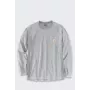 Carhartt vīriešu vidēja svara krekliņš ar garām piedurknēm un kabatu Heather Grey XL