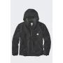 Carhartt vīriešu mazgāta pīļu auduma jaka ar šerpu oderi, melna, L izmērs