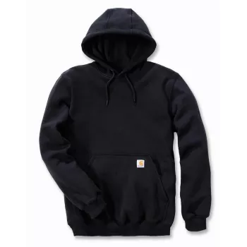 Carhartt Midweight kapuce melna - vīriešu flīsa ar kapuci džemperis
