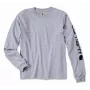 Carhartt Sleeve Logo garām piedurknēm T-krekls - pelēks, L