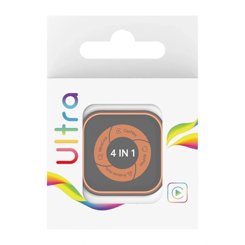 CARLINKIT Mini Ultra 6 bezvadu adapteris CarPlay un Android Auto - melns