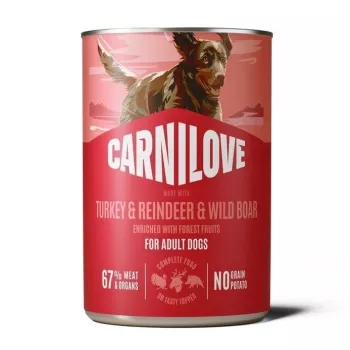 CARNILOVE suņu konservi tītars & ziemeļbriedis & mežacūka 400 g