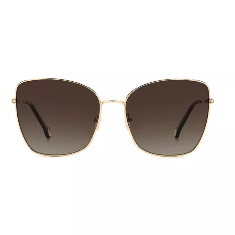 CAROLINA HERRERA HER0133S000 Sieviešu saulesbrilles - Melns acetāta rāmis, Pelēkas gradienta lēcas, 59 mm