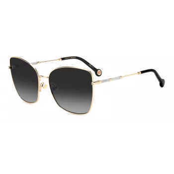 CAROLINA HERRERA HER0133S000 Sieviešu saulesbrilles - Melns acetāta rāmis, Pelēkas gradienta lēcas, 59 mm