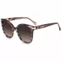 CAROLINA HERRERA HER0134S1ZX Sieviešu kvadrātveida saulesbrilles - Spīdīgs melns acetāta rāmis, pelēkas gradienta polikarbonāta lēcas, 55 mm lēcu platums, UV400 aizsardzība