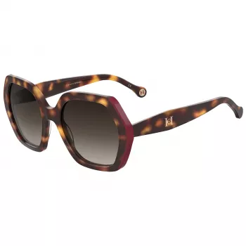 CAROLINA HERRERA HER0181SO63 Sieviešu tauriņveida saulesbrilles Havana Brūns gradients 55mm
