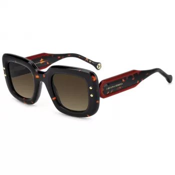 CAROLINA HERRERA HER0313S086 Sieviešu saulesbrilles Havana/Bruņurupuča Brūns gradients 49mm