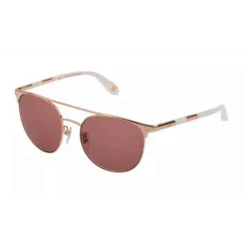 CAROLINA HERRERA NY Sieviešu saulesbrilles SHN051M5408FC - Brūns Havana acetāta kvadrātveida rāmis ar brūnām gradienta lēcām 54/18/140 mm