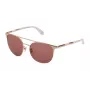 CAROLINA HERRERA NY Sieviešu saulesbrilles SHN051M5408FC - Brūns Havana acetāta kvadrātveida rāmis ar brūnām gradienta lēcām 54/18/140 mm