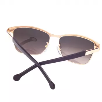 CAROLINA HERRERA SHE069560SL3 Sieviešu saulesbrilles - Havana acetāta rāmis, brūnas gradienta lēcas, 56 mm