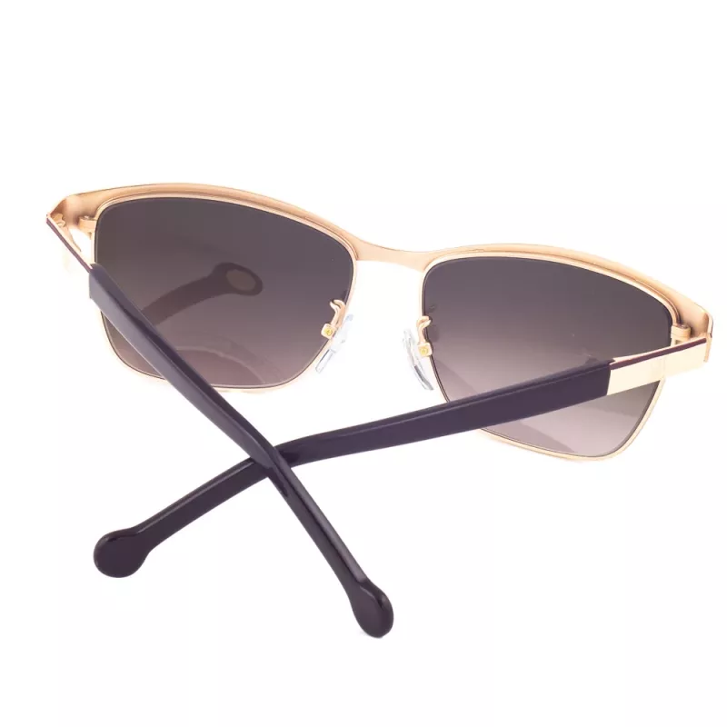 CAROLINA HERRERA SHE069560SL3 Sieviešu saulesbrilles - Havana acetāta rāmis, brūnas gradienta lēcas, 56 mm