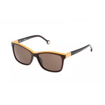 CAROLINA HERRERA SHE598550958 Sieviešu Butterfly Cat Eye Saulesbrilles Havana Bruņurupuča Brūns Gradients 55mm