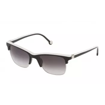 CAROLINA HERRERA SHE655530700 Sieviešu kvadrātveida saulesbrilles - Melna/Pelēka - 53/19/140 mm