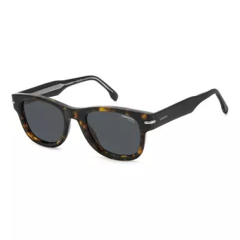CARRERA 330S/S 86 Vīriešu saulesbrilles - Melns propionāta rāmis, pelēkas polikarbonāta lēcas 50/22/150 mm UV400