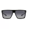 CARRERA 4019/S8 Taisnstūra saulesbrilles vīriešiem - Melns acetāta rāmis ar pelēkām polikarbonāta lēcām - 58/16/145 mm