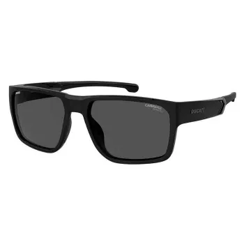 Carrera Ducati vīriešu saulesbrilles CARDUC029S807 - Melns rāmis, pelēkas lēcas, 59 mm