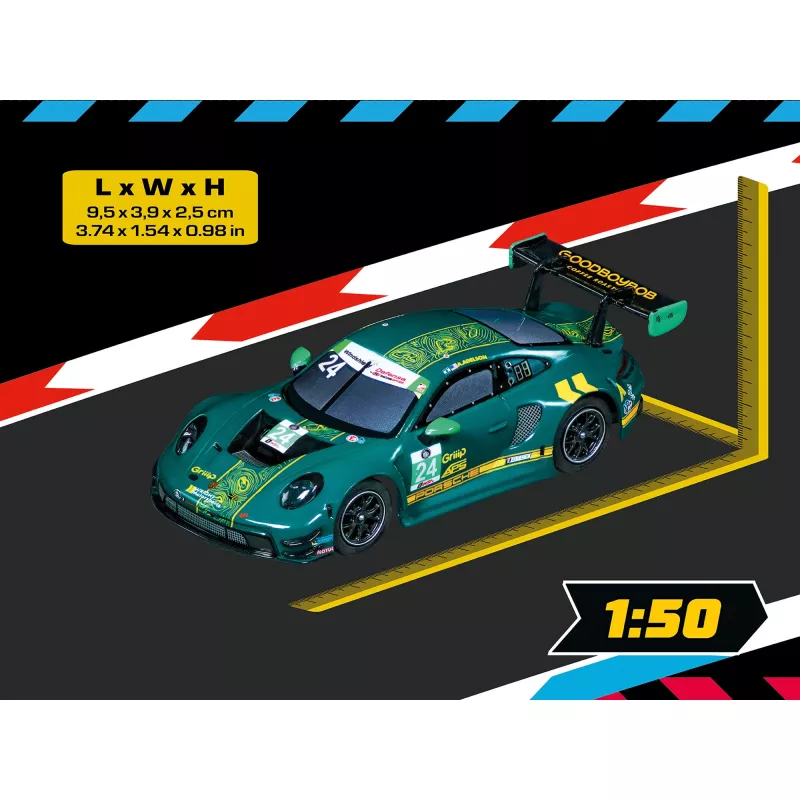 Carrera GO!!! Hybrid Porsche 911 GT3 R Wright Motorsports Nr.24 Slot Car 1:43