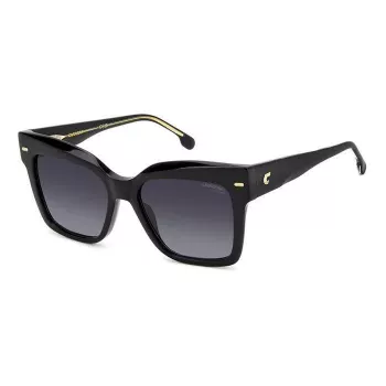 CARRERA Sieviešu taisnstūra saulesbrilles CARRERA3037S8 - Melns rāmis, pelēkas lēcas, 54 mm